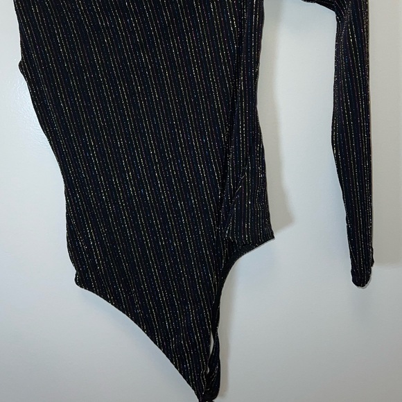 H:ours XXS one shoulder glitter bodysuit - Picture 3 of 3